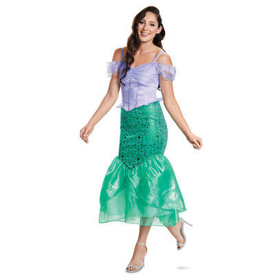 保存版 コスプレ 仮装 アリエル デラックス 大人用 S クラシック コレクション コスプレ 衣装 ハロウィン 仮装 コスチューム ディズニープリンセス グッズ メイド 人魚 リトルマーメイド レディース 正規ライセンス品 公式 女性用 人魚姫 パーティーグッズ 余興