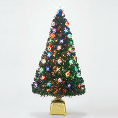 市販 クリスマスツリー 90cm とっても光るレインボースターグリーンファイバーツリー Fucoa Cl