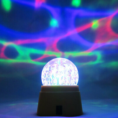 [6点セット] Patymo 電池式高輝度LEDディスコライト ミラーボール パーティーグッズ 装飾品 パーティー演出 盛り上げ用品 パーティー演出用品(光 音 映像) 置き型 回転 色とりどりの光｜パーティワールド 14,631円