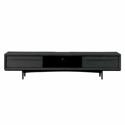 ティモ TVボード150cm TIM-32BK テレビボード 家具 キャビネット 組立時間:約15分、組立人数目安:2人、付属工具:六角レンチ 無垢材仕上げ アール加工 スチール脚 組立式｜パーティワールド
