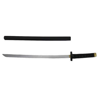 コスプレ 仮装 [2点セット] 日本刀 75cm 黒 ポリウレタン製 【 プチ仮装 和風 刀剣 変装グッズ オモチャ パーティーグッズ 武器 おもちゃ 仮装用 ハロウィン 衣装 玩具 時代劇 忍者刀 レプリカ 模造刀 】