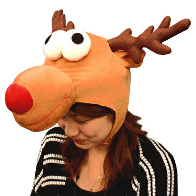 [2点セット] Patymo アニマルハット トナカイ 【 変装グッズ クリスマス かぶりもの キャップ 仮装 コスプレ 帽子 小物 】