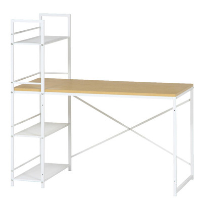 【取寄品】【直送品】 ルール ラック付きデスク 奥行64cm メープル 不二貿易 家具 机 アジャスター付き|パーティワールド