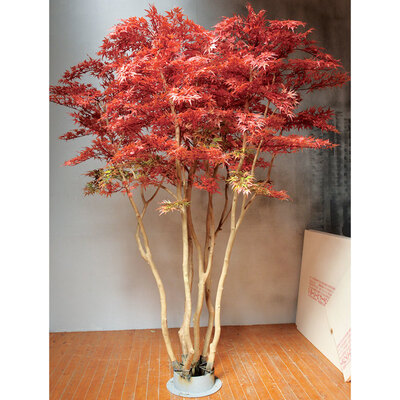 【取寄品】 フェイクグリーン 光触媒 モミジ 230cm 人工観葉植物 光触媒加工 空気浄化 脱臭 抗菌|パーティワールド