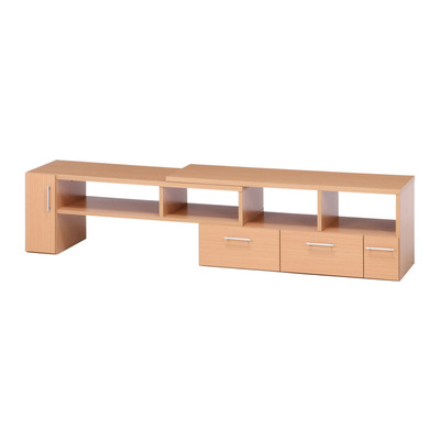 【取寄品】【直送品】 伸縮テレビボード ナチュラル アイリスプラザ 家具 キャビネット 伸縮式 大容量収納 調整可能