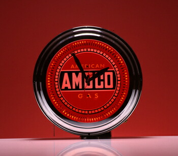【取寄品】 ネオンクロック AMOCO 置時計 インテリア用品 壁掛け時計 レトロデザイン 27,112円