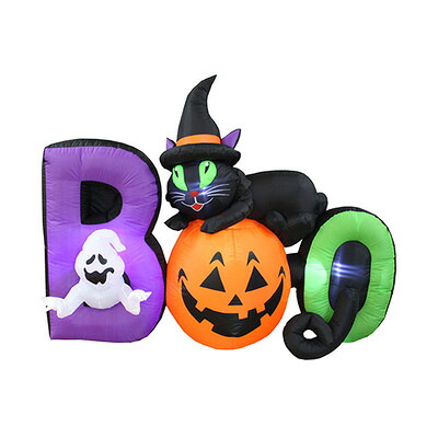 180cm ロングBOOゴースト インフレータブル フローレックス ハロウィン装飾品 雑貨 電飾 イルミネーションライト 自動膨張 収納簡単