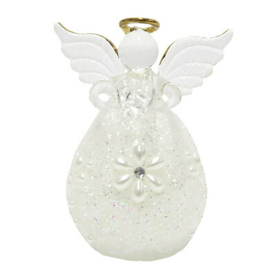 楽天市場】ガラス細工 天使 エンジェル 天使の羽 置物 インテリ 母の日