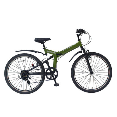 【取寄品】【直送品】 フィールドチャンプ WサスFD-MTB266SK ミムゴ 折畳み銀輪 銀輪設備 マウンテンバイク 26inタイア ダブルサスペンション 6段変速 V打ちきり