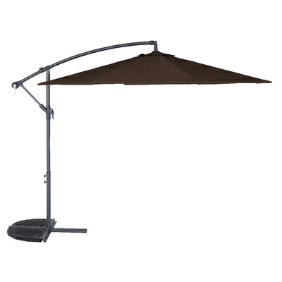 【取寄品】【直送品】 ハンギングパラソル2 ブラウン エクステリア パラソルスタンド アウトドア用品 ハンギングタイプ ハンドル開閉式 日陰作り｜パーティワールド