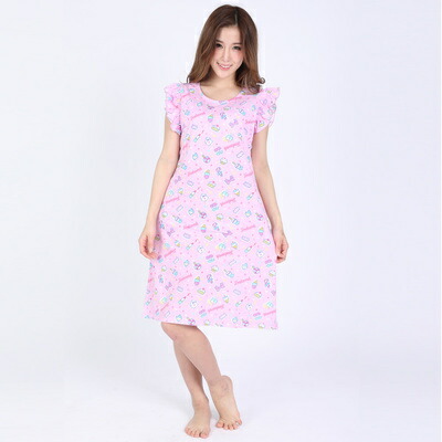 あす楽12時まで Sazac サザック フレッシュパンチ吸汗速乾袖フリルワンピース ピンク レディースm L ファッション レディース 部屋着 パジャマ サンリオ ルームウェア ワンピース 寝巻き 女性用 キャラクター 寝間着 上下セット 大人用 septicin Com