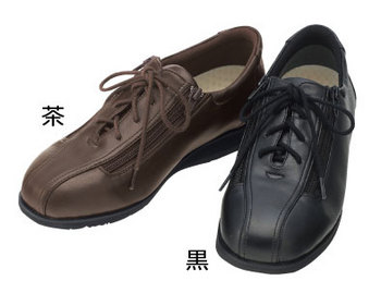 【取寄品】 コンフォートII 1311 茶 M(22~22.5cm) シューズ 介護 福祉用品 くつ 安定した履き心地 ファスナー着脱可能 取り外し可能なカップインソール