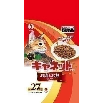 Akuriキャットフード 楽天市場】キャネット チップ お肉とお魚ミックス 2.7kg