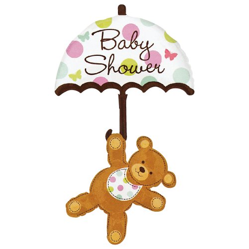 【楽天市場】ベビーシャワー 風船 バルーン 【アルミバルーン】マルチバルーンベイビーシャワーアンブレラ＆ベア1枚ang20711※ ベビー