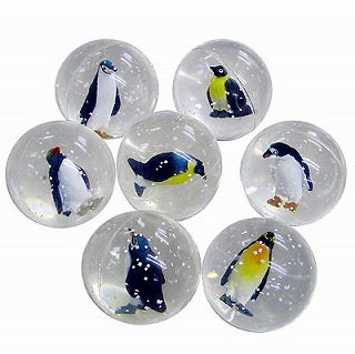 入荷待ち！ スーパーボール 3Dペンギン45mm25個【KISSB61103】