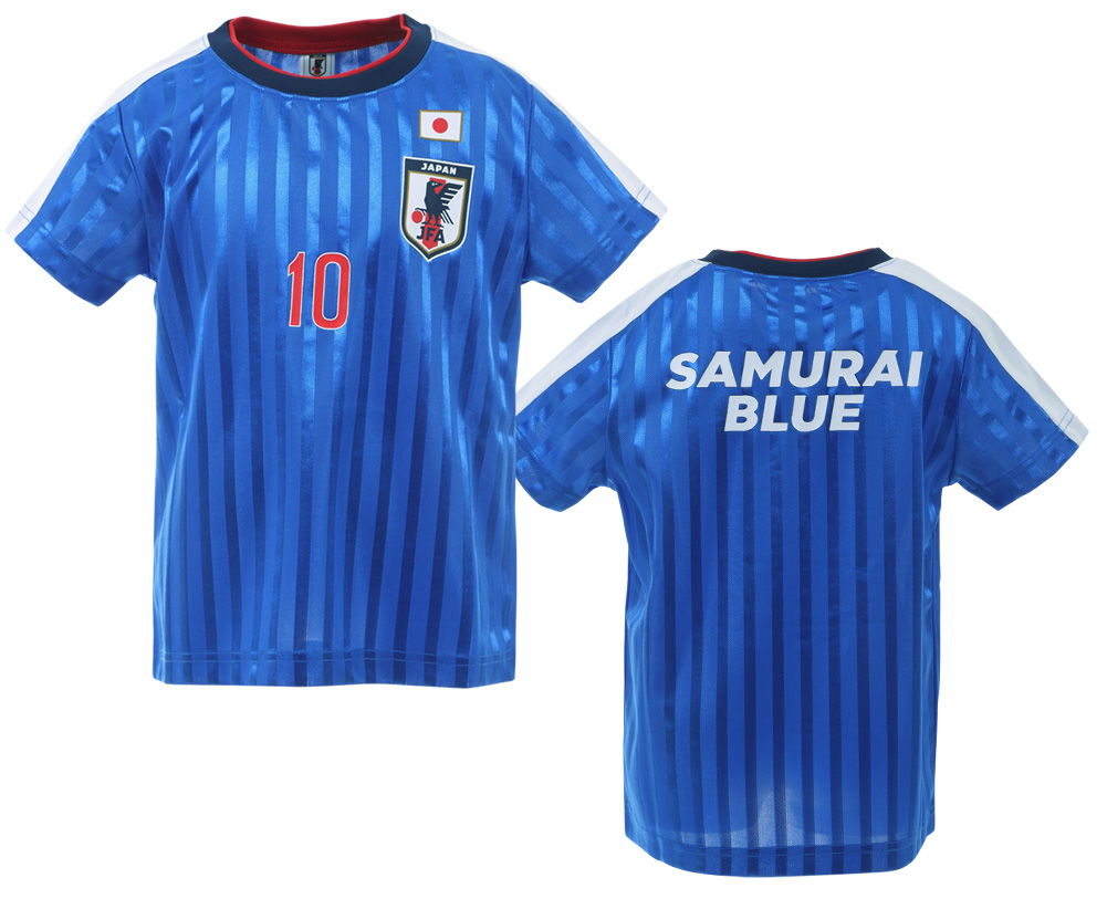 楽天市場 サッカー日本代表 Tシャツ キッズ ジュニア 男の子 女の子半袖 130cm 140cm 150cm 160cm Jfa 日本サッカー協会 子供用 トップス スポーツウェア ルームウェア ユニフォーム風 10番 メール便送料無料 Party Palette