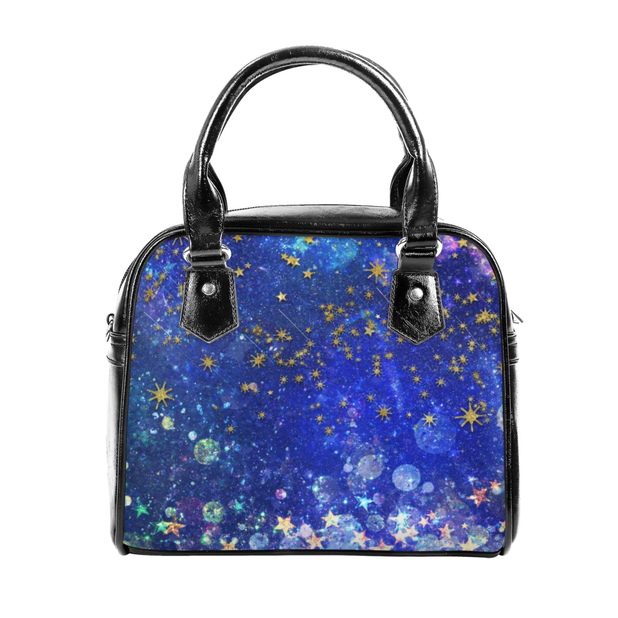 【直送品 同梱不可品】 星舞夜(2WAYショルダーバッグ) 2WAYショルダーバッグ レディース バッグ アート ブルー 青 空 流星 綺麗 星 宇宙 幻想的 物語 スター 舞う 想い ストーリー ミマキボクカ