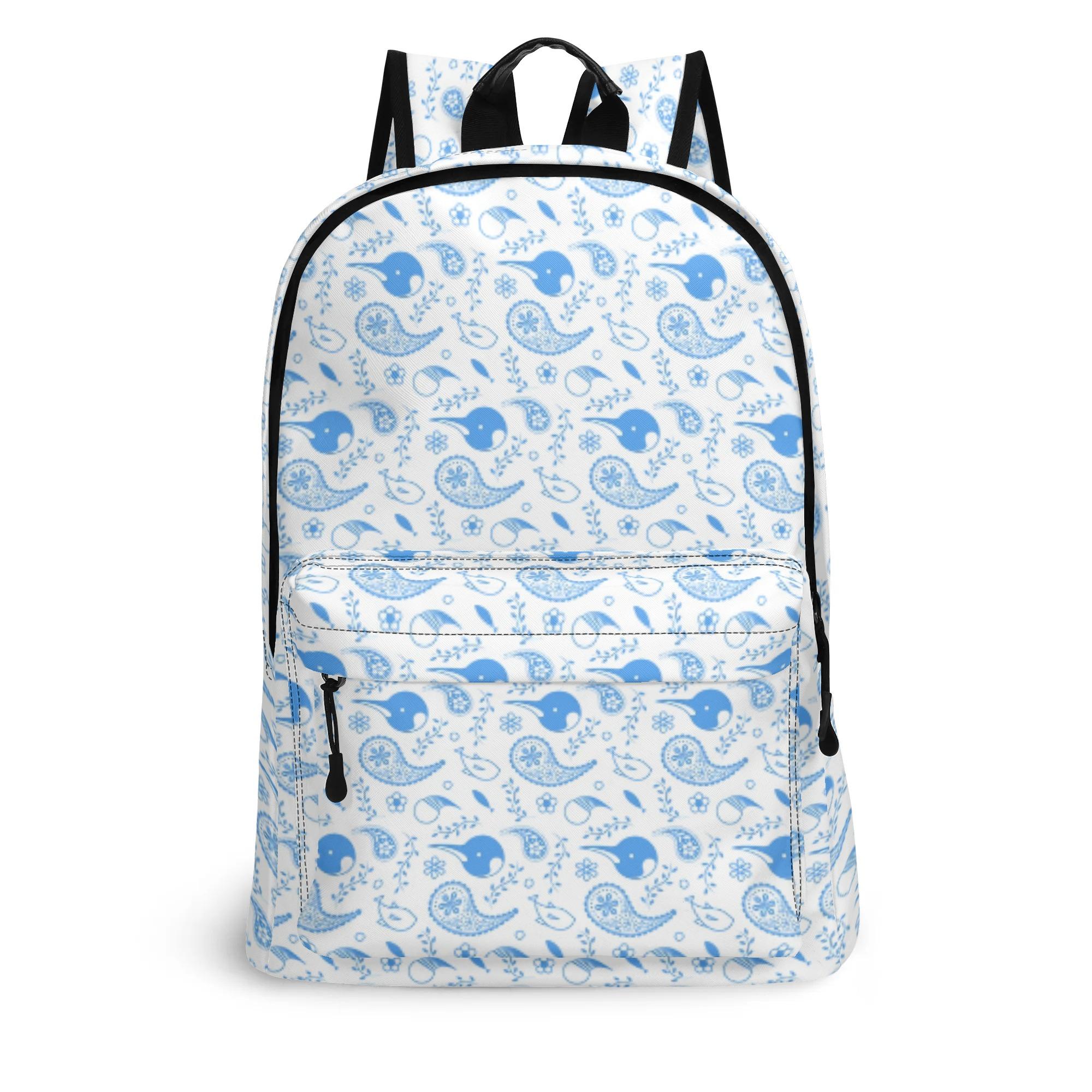 【楽天市場】【直送品 同梱不可品】 ペンズリー（白×青）(PUレザーバックパック) PUレザーバックパック ユニセックス バッグ 動物 鳥 ...