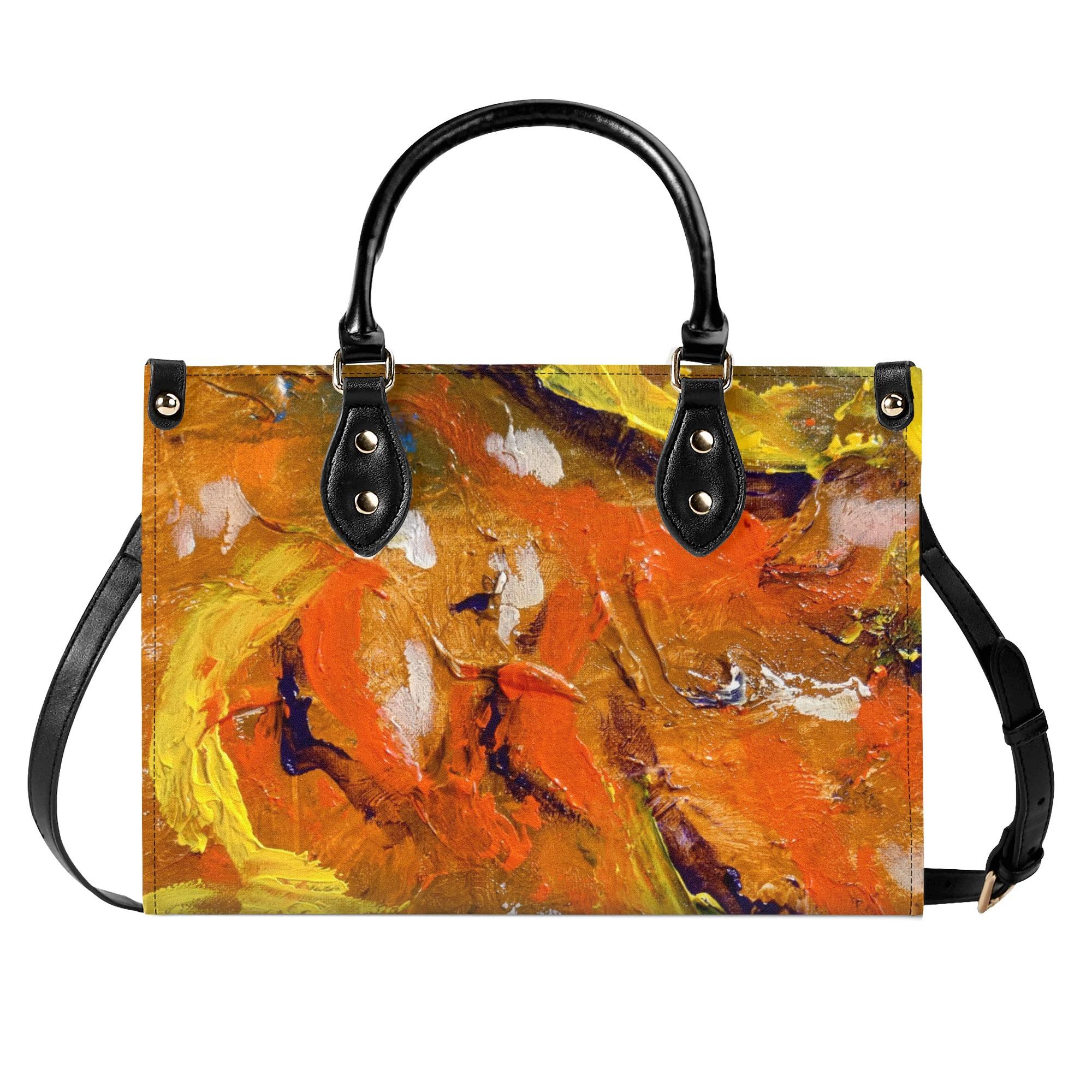 【直送品 同梱不可品】 和的魂 Takenao Wada ART(本革ハンドバッグ) 本革ハンドバッグ レディース バッグ アート 抽象画 現代アート サイケ 個性派 モダンアート ART 【受注作成品