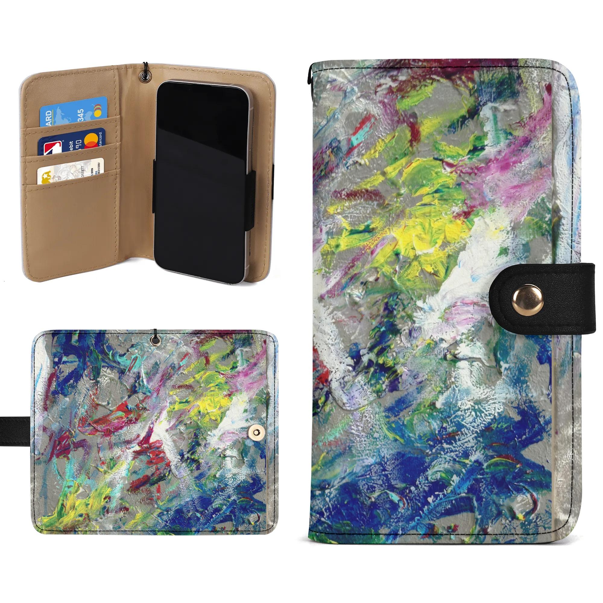 【直送品 同梱不可品】 まだ見ぬ夜明けに Takenao Wada ART(手帳型スマホケース ブラウン) 手帳型スマホケース ブラウン ユニセックス アクセサリー アート 抽象画 現代アート サイケ 個性派