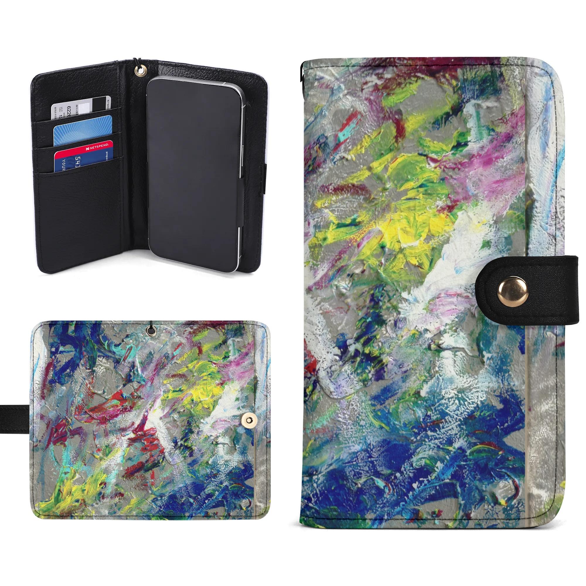 【直送品 同梱不可品】 まだ見ぬ夜明けに Takenao Wada ART(手帳型スマホケース ブラック) 手帳型スマホケース ブラック ユニセックス アクセサリー アート 抽象画 現代アート サイケ 個性派