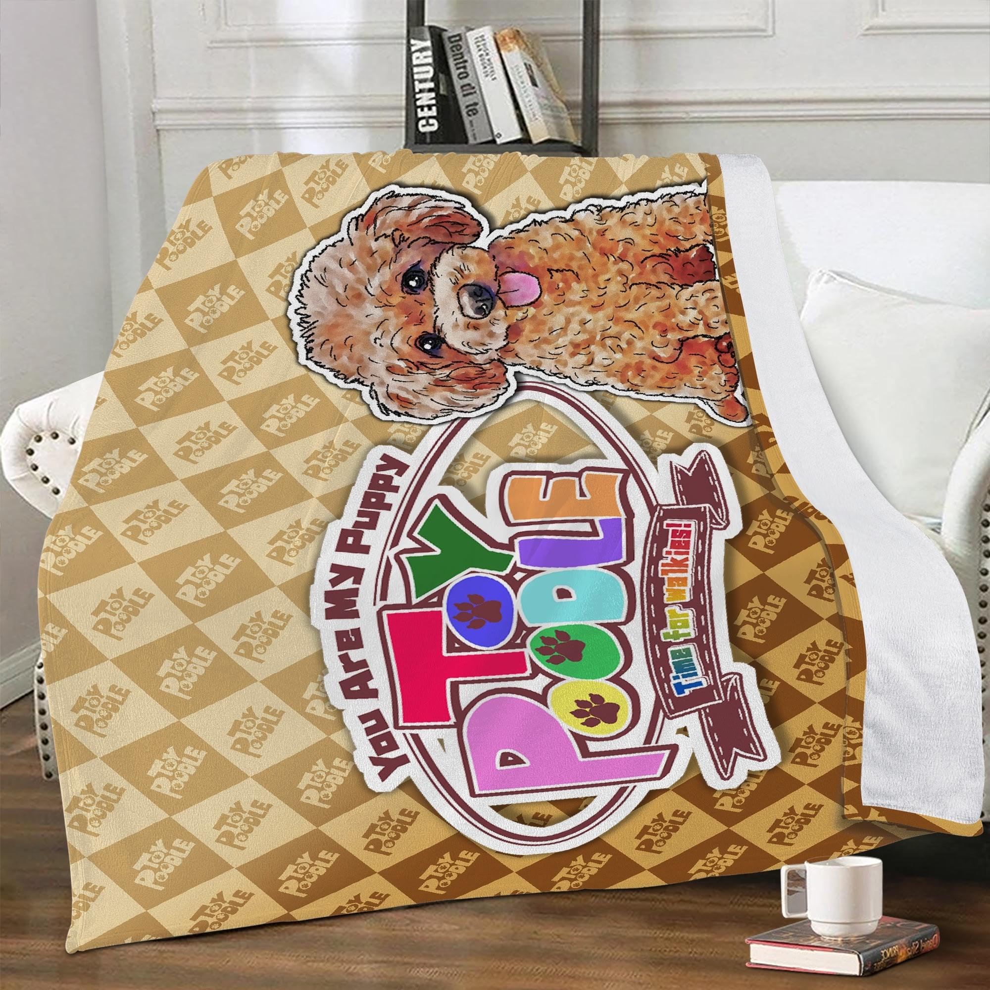 【直送品 同梱不可品】 手あそびプードル 柄の毛布 (毛布) 毛布 ユニ一発やる 養護ホーム飾りつけ 総べて 飼い犬 愛玩動物 愛玩動物グッズ おちたけみち プッディング米トン