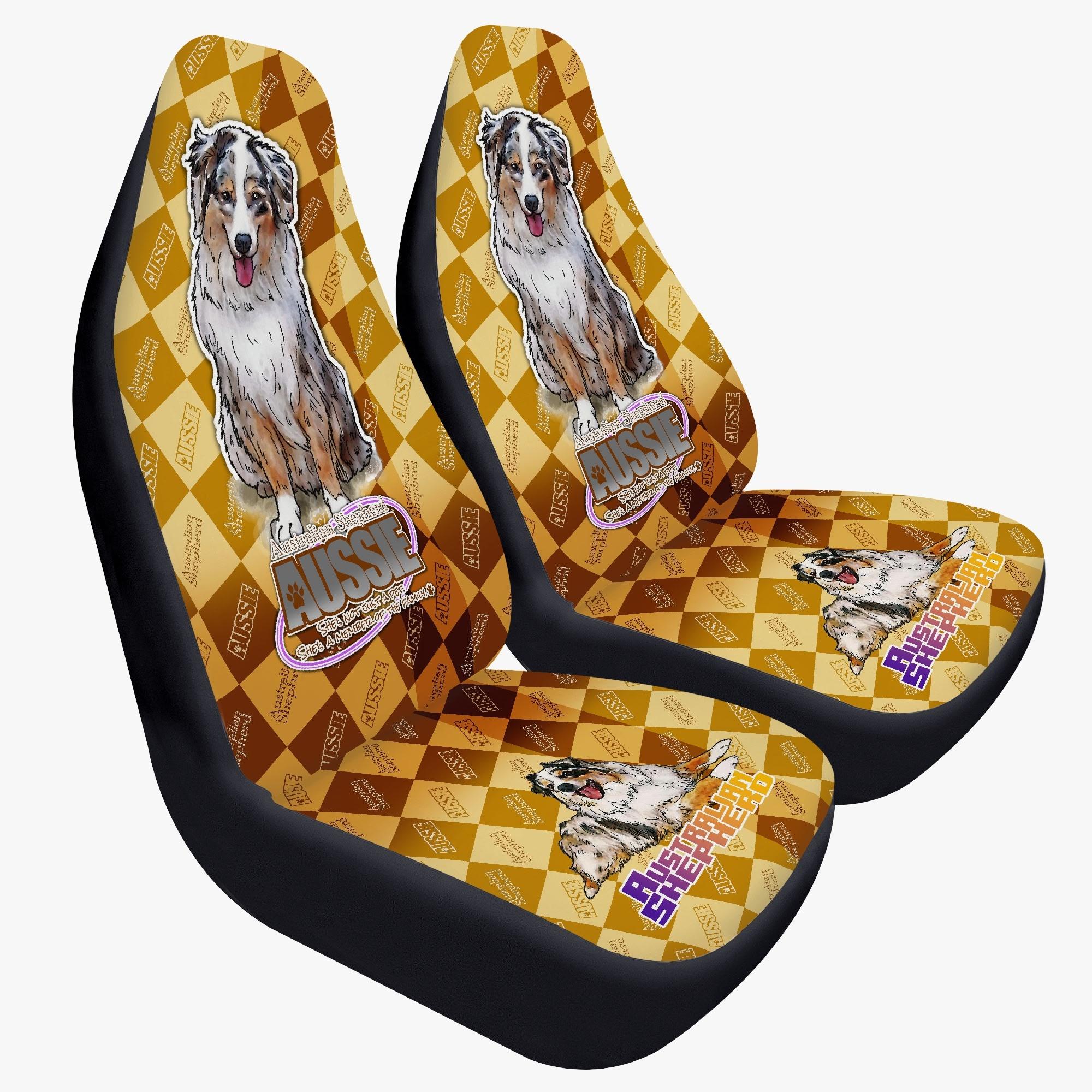 【直送品 同梱不可品】 オーストラリアンシェパード 柄のカーシートカバー (カーシートカバー) カーシートカバー ユニセックス ホームデコレーション 全て ドッグ ペット ペットグッズ