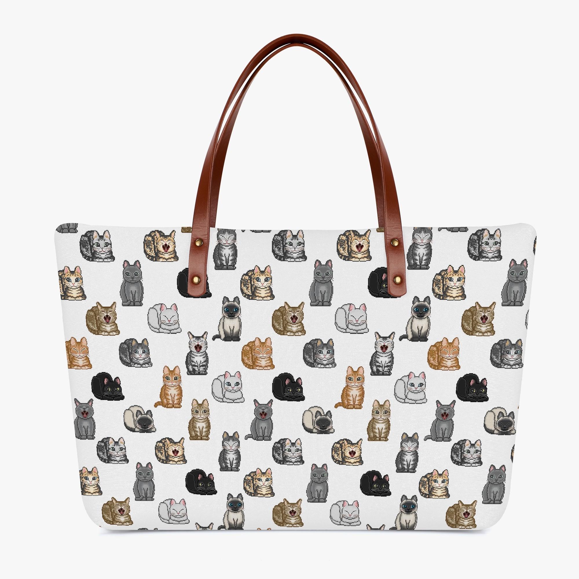 【直送品 同梱不可品】 NEKO_10W_TB(トートバッグ) トートバッグ レディース バッグ 全て 猫 ネコ ねこ CAT ペット アニマル 動物 ドット絵 nekototuribito 【受注作成品 返品キャンセル不可品】