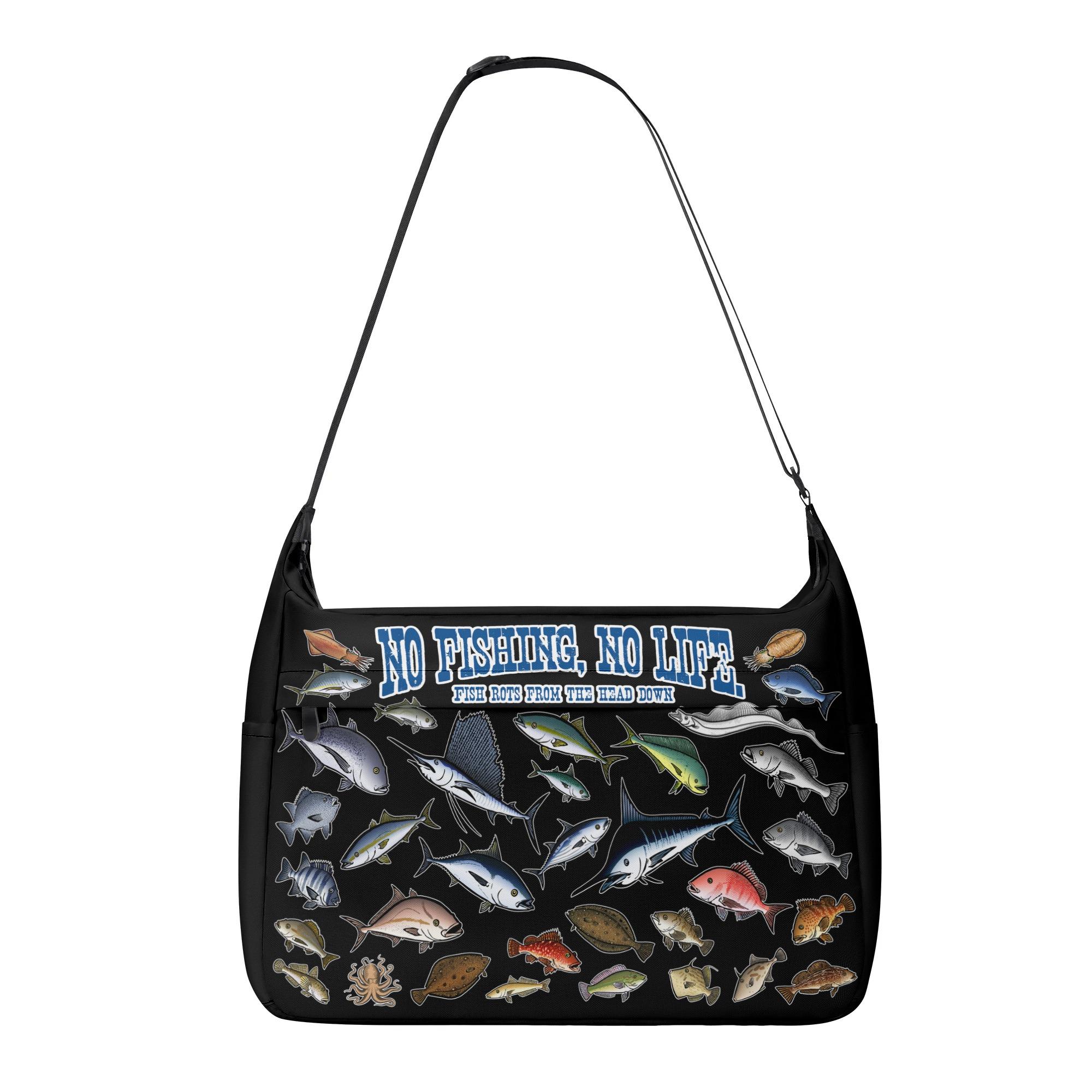 【直送品 同梱不可品】 KAISUIGYO_CW_K(ショルダーバッグ) ショルダーバッグ ユニセックス バッグ 全て 魚 海 釣り 海釣り 魚釣り 海水魚 アオリイカ マハゼ シロギス マダイ キジハタ クロダイ