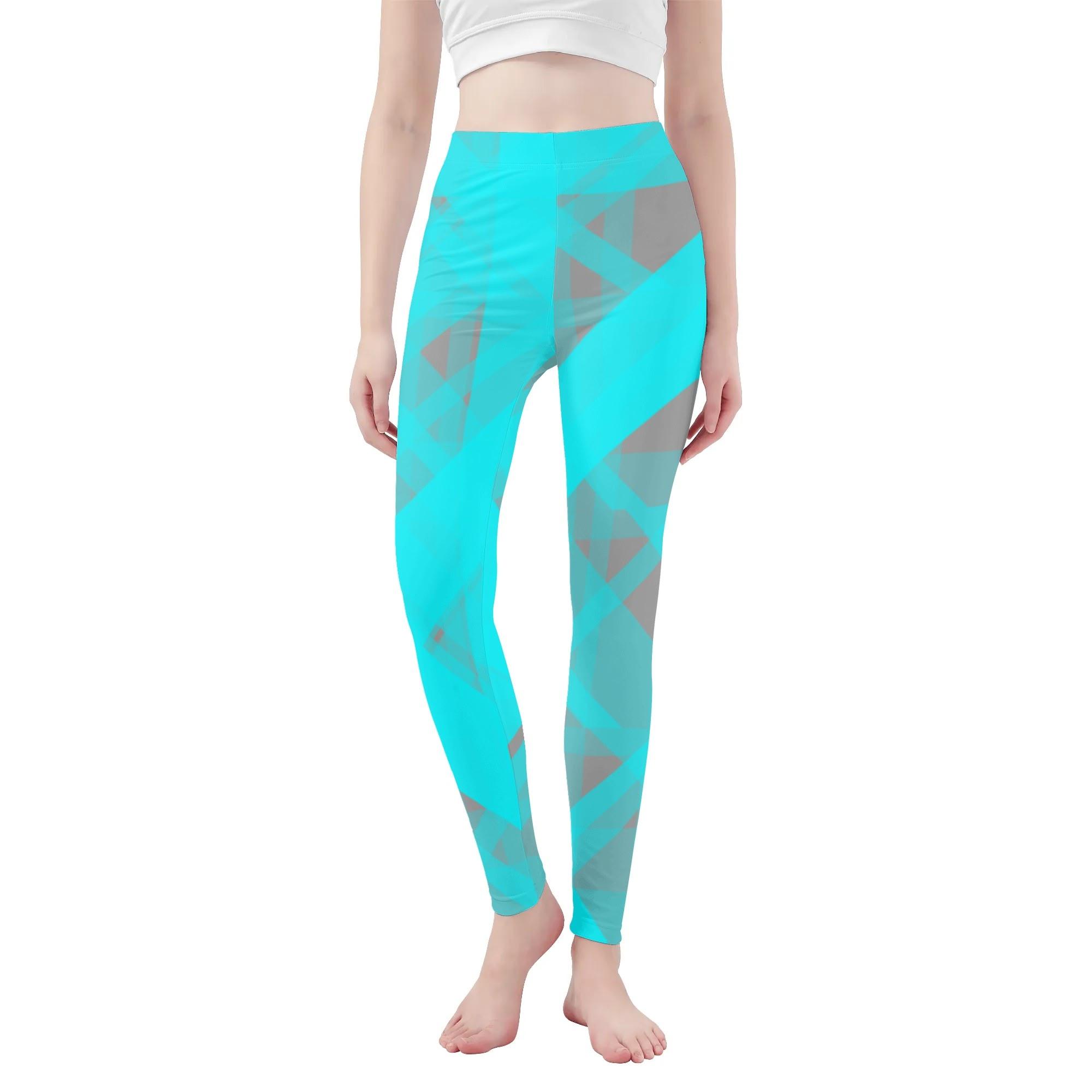 【直送品 同梱不可品】 -TSUYU- Sky Check(レギンス 10分丈) レギンス 10分丈 レディース アート 空 雲 青空 チェック 梅雨 チェック柄 オリジナルパターン Check TSUYU スカイ 曇り空 詩一