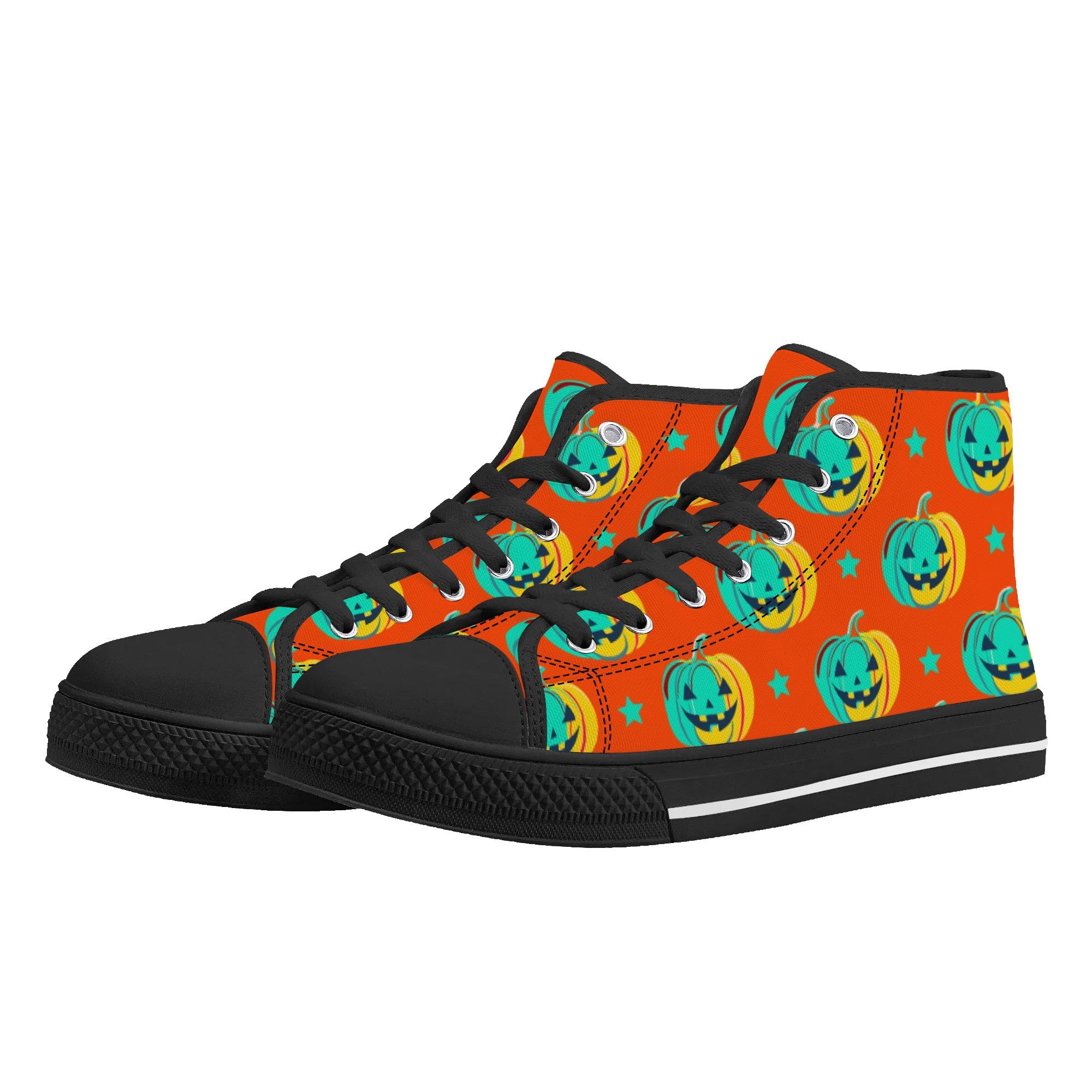 【直送品 同梱不可品】 Halloween オレンジ色(メンズハイカットシューズ) メンズハイカットシューズ メンズ シューズ 総べて オレンジ色 ハロウィン 秋 10月 松浦はれ 【受注仕立て上げる品