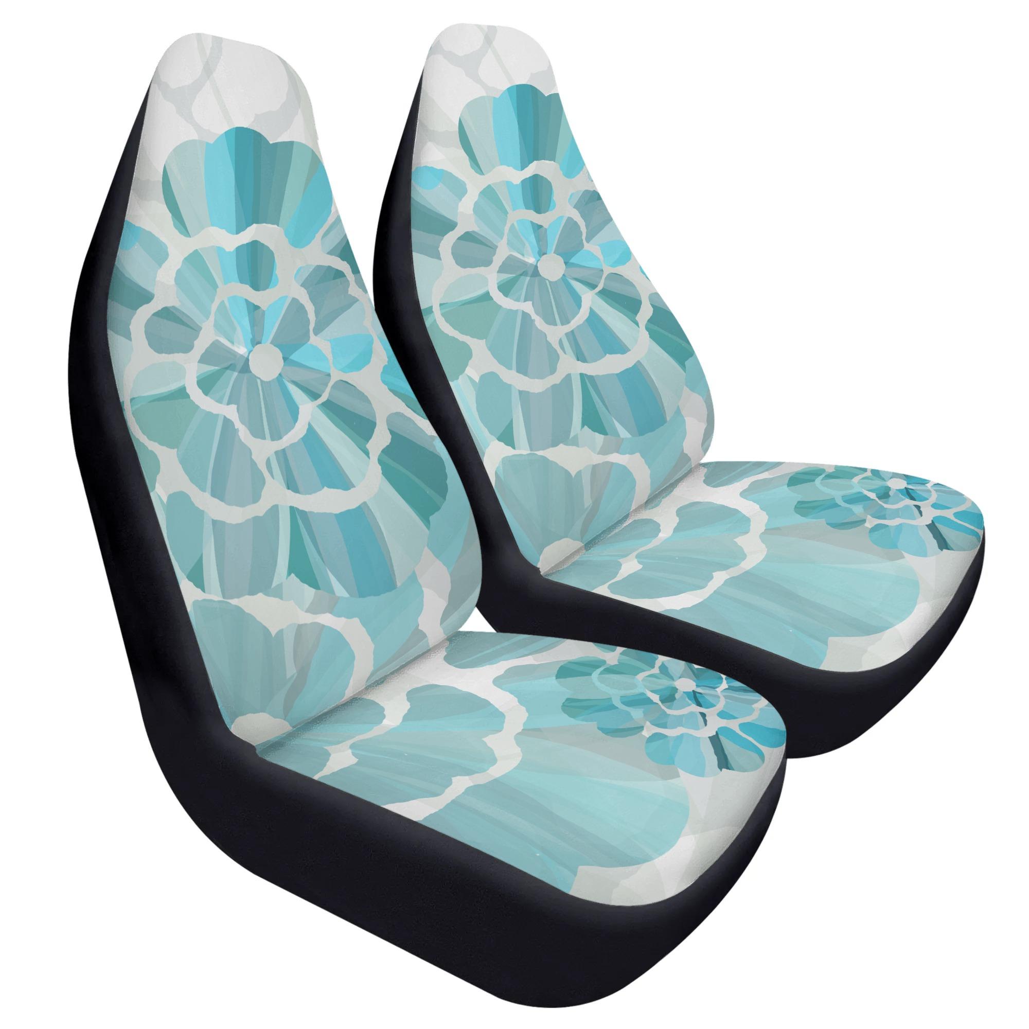 【直送品 同梱不可品】 Blue Flower(ソフトカーシートカバー) ソフトカーシートカバー ユニセックス ホームデコレーション 全て 青 碧 グラデーション キレイ 美しい 花柄 夏 涼しげ
