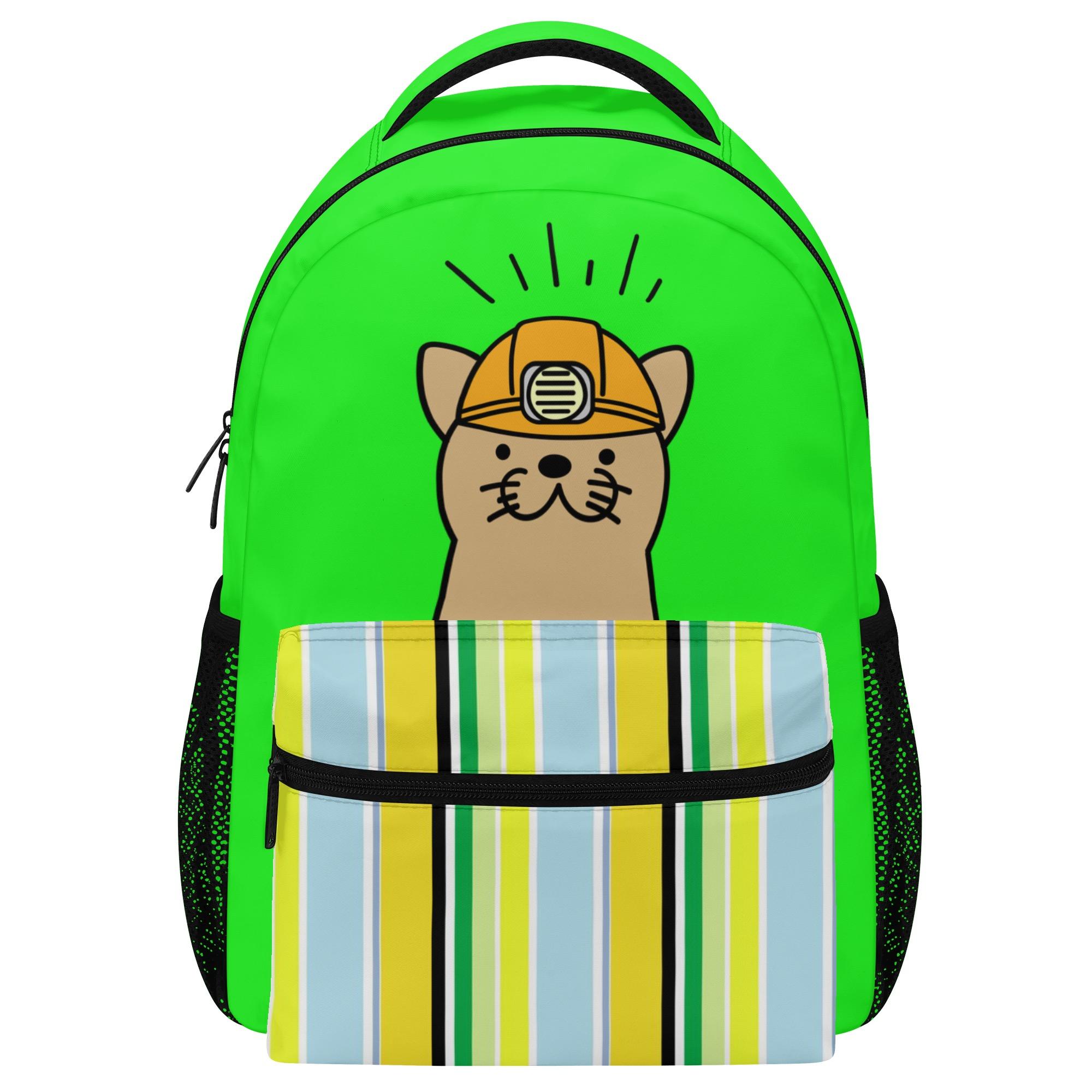 【直送品 同梱不可品】 猫柄 防災兼用背嚢(スクールバックパック) スクールバックパック ユニ一発やる 御徒面子 毛の荒物 防災 駆け込み寺 通学 猫 猫 毛の荒物 ワンポイント 螢光 緑であること 猫猥りがましい