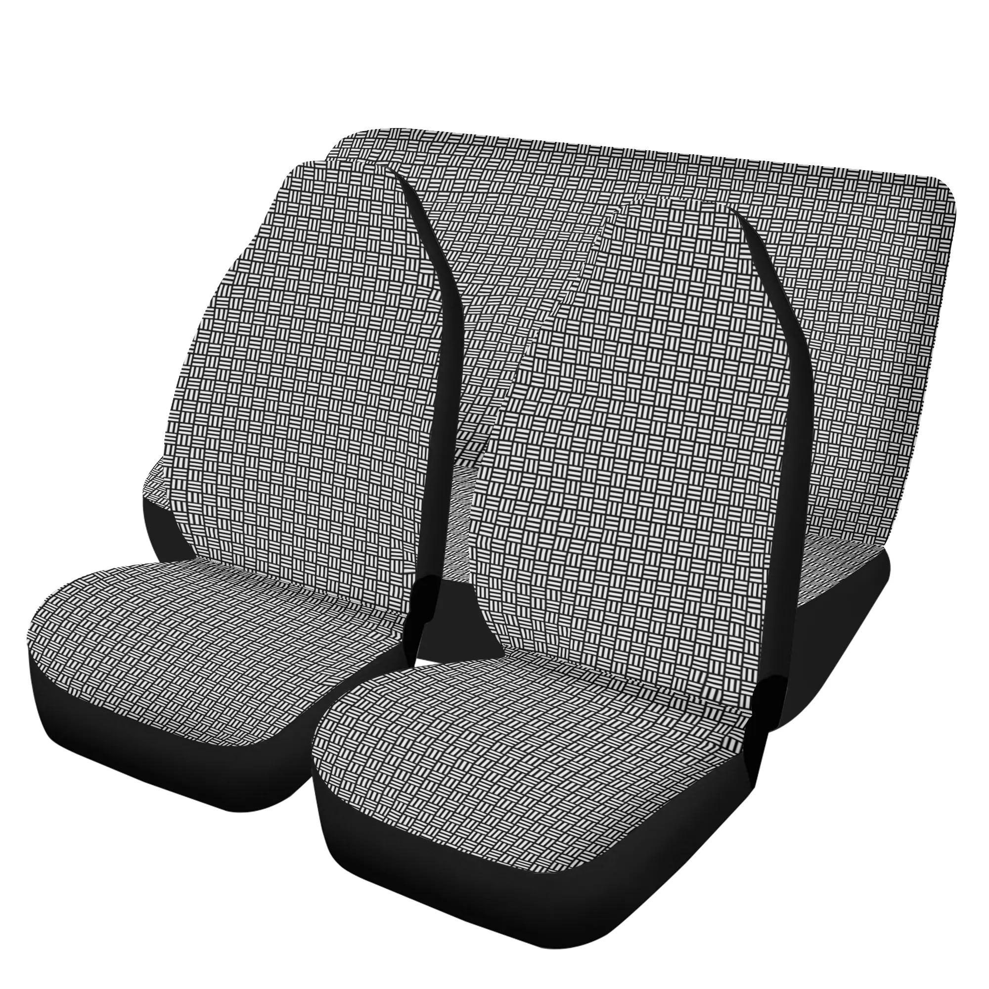 【直送品 同梱不可品】 伝統紋様 三崩し ブラック(カーシートカバーセット) カーシートカバーセット ユニセックス ホームデコレーション アート カーグッズ 伝統模様 和柄 ブラック