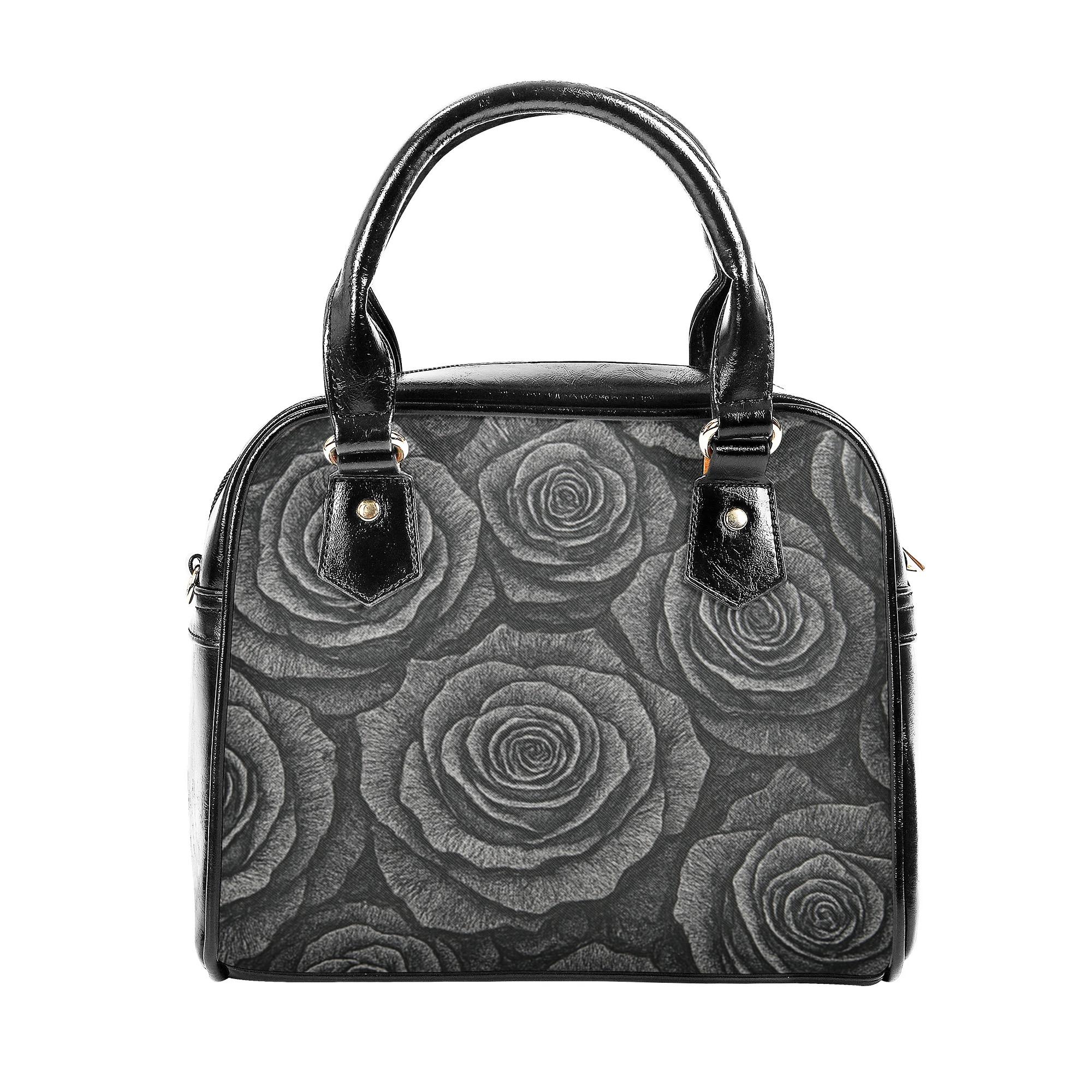 【直送品 同梱不可品】 黒薔薇(2WAYショルダーバッグ) 2WAYショルダーバッグ レディース バッグ 全て 2wayショルダー モノクロ 薔薇 黒薔薇 アート cut 【返品キャンセル不可品】