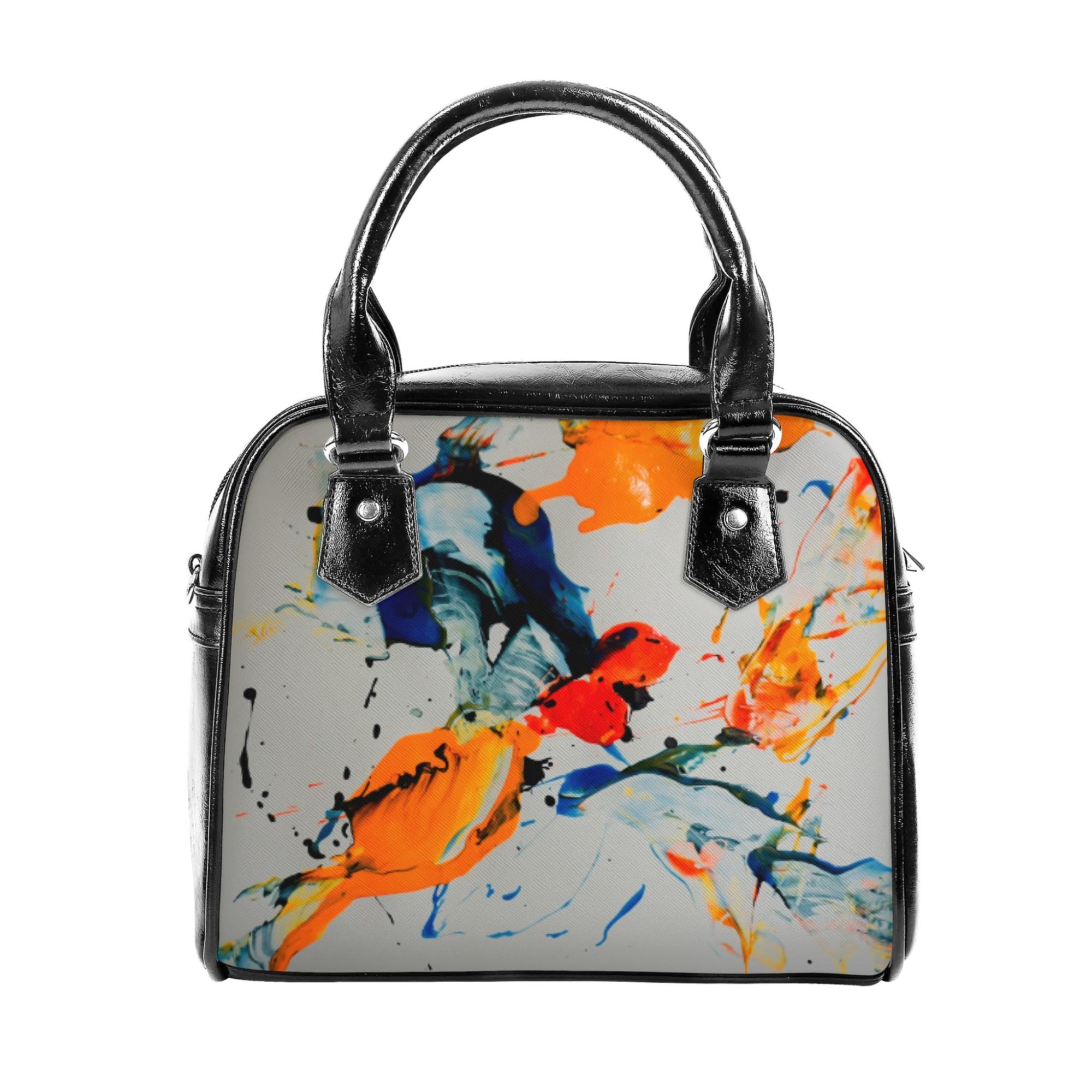 【直送品 同梱不可品】 orangeとblueのドリップ(2WAYショルダーバッグ) 2WAYショルダーバッグ レディース バッグ アート ART TakeshiYokoshima 横島剛 【受注作成品 返品キャンセル不可品】