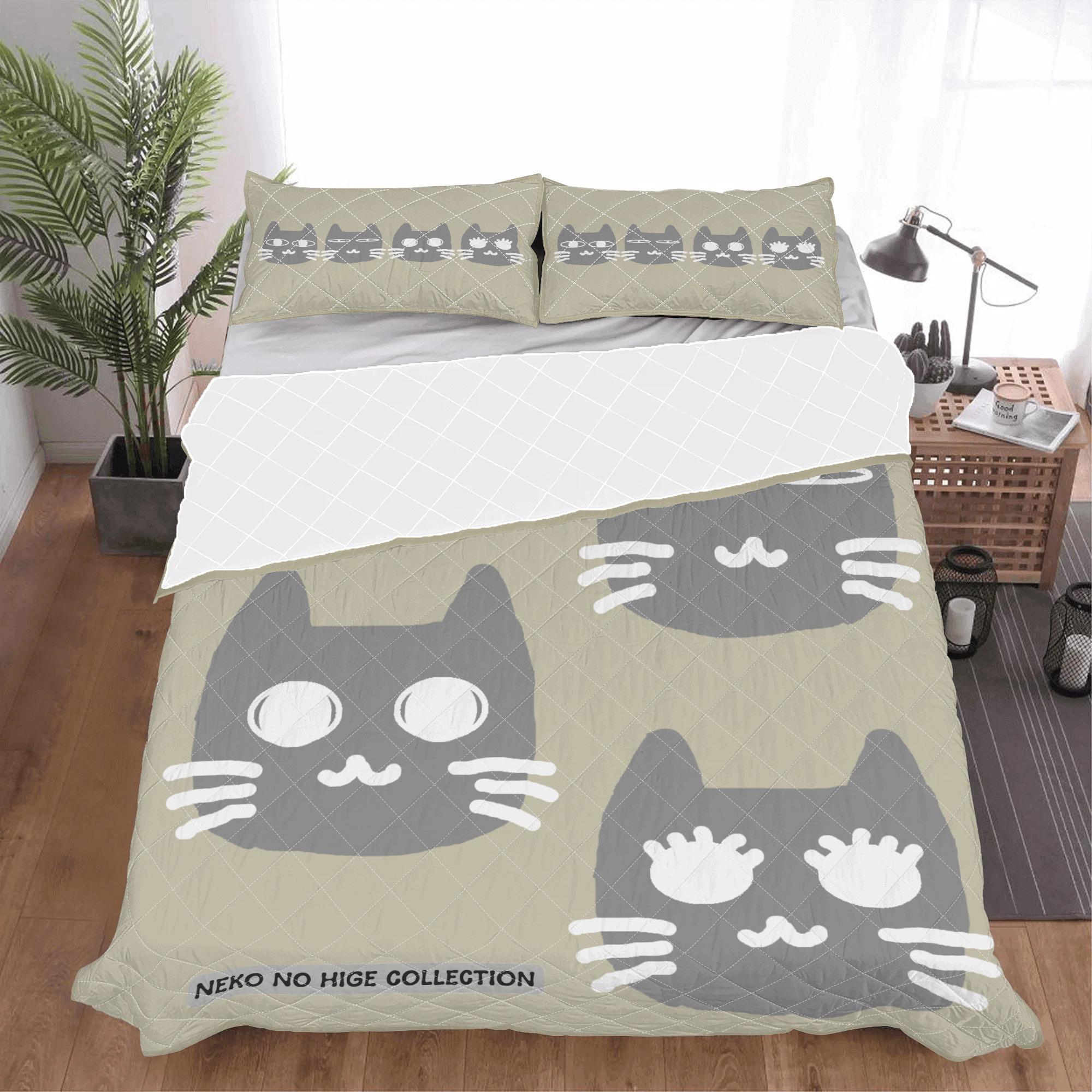 【直送品 同梱不可品】 ぐれぐれきょうだい：ねこのひげあつめ。(夏布団（枕カバー 2枚セット）) 夏布団（枕カバー 2枚セット） ユニセックス ホームデコレーション 動物 猫 ねこ