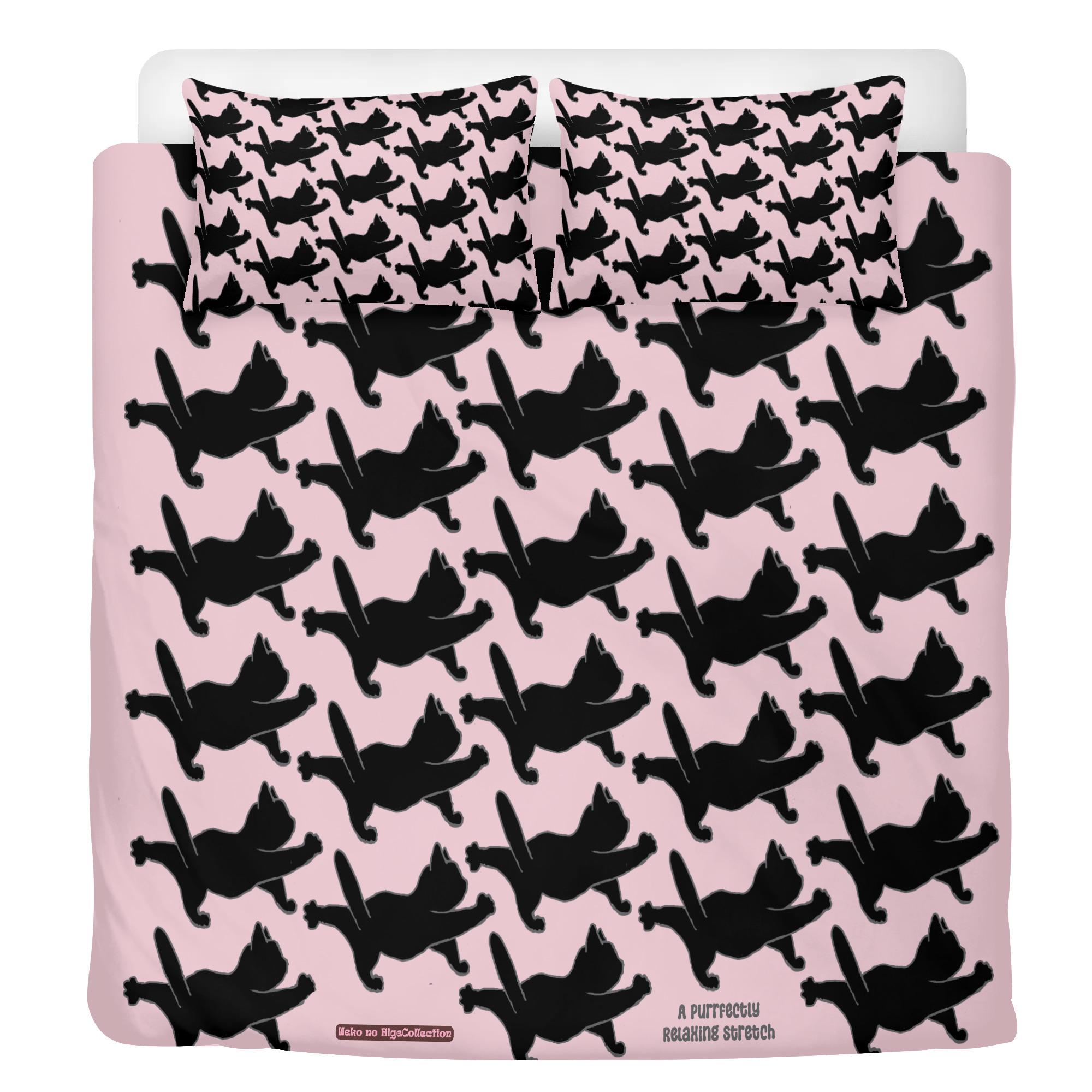【直送品 同梱不可品】 ねこのひげあつめ。自由過ぎすとれっちぱたーん(布団カバー（枕カバー２枚付きセット）) 布団カバー（枕カバー２枚付きセット） ユニセックス