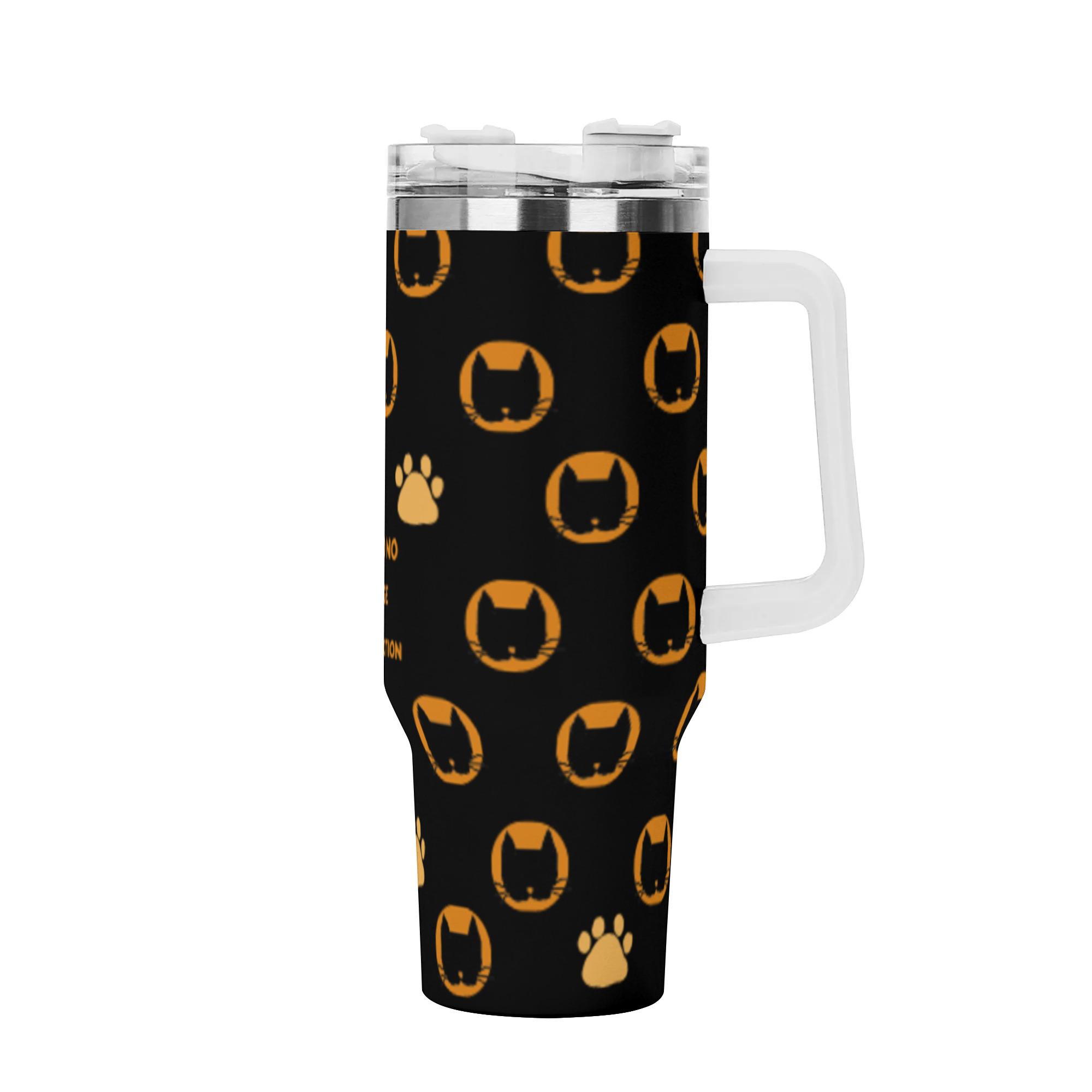 【直送品 同梱不可品】 ねこのひげあつめ。シンプルオレンジ(取っ手付きタンブラー) 取っ手付きタンブラー ユニセックス アクセサリー 動物 猫 ギフト 贈り物 普段使い タンブラー