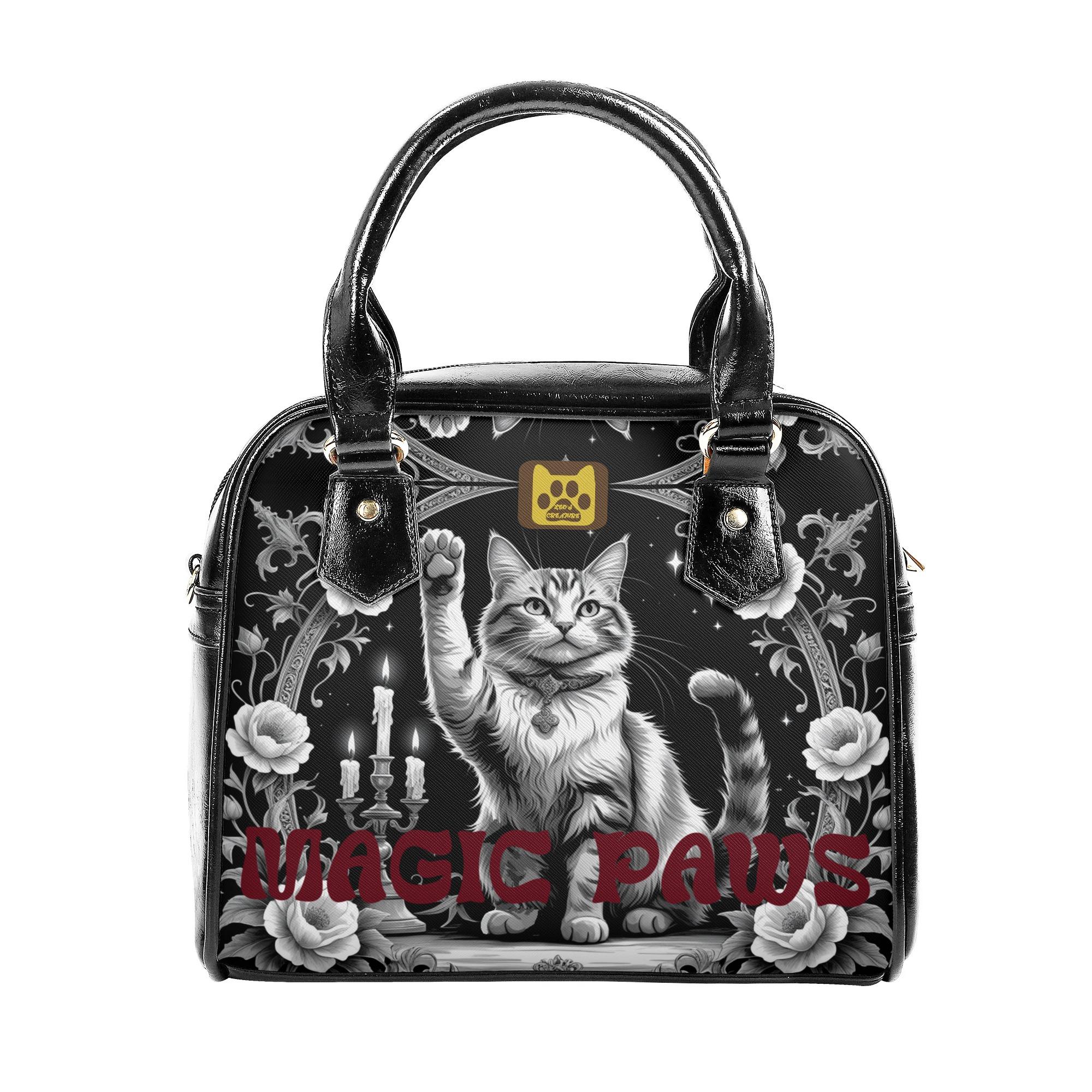 【直送品 同梱不可品】 マジック・ポーズ ? ゴシック・ラッキーキャット(2WAYショルダーバッグ) 2WAYショルダーバッグ レディース バッグ 動物 猫 ギフト ゴシック 贈り物 ウォレット