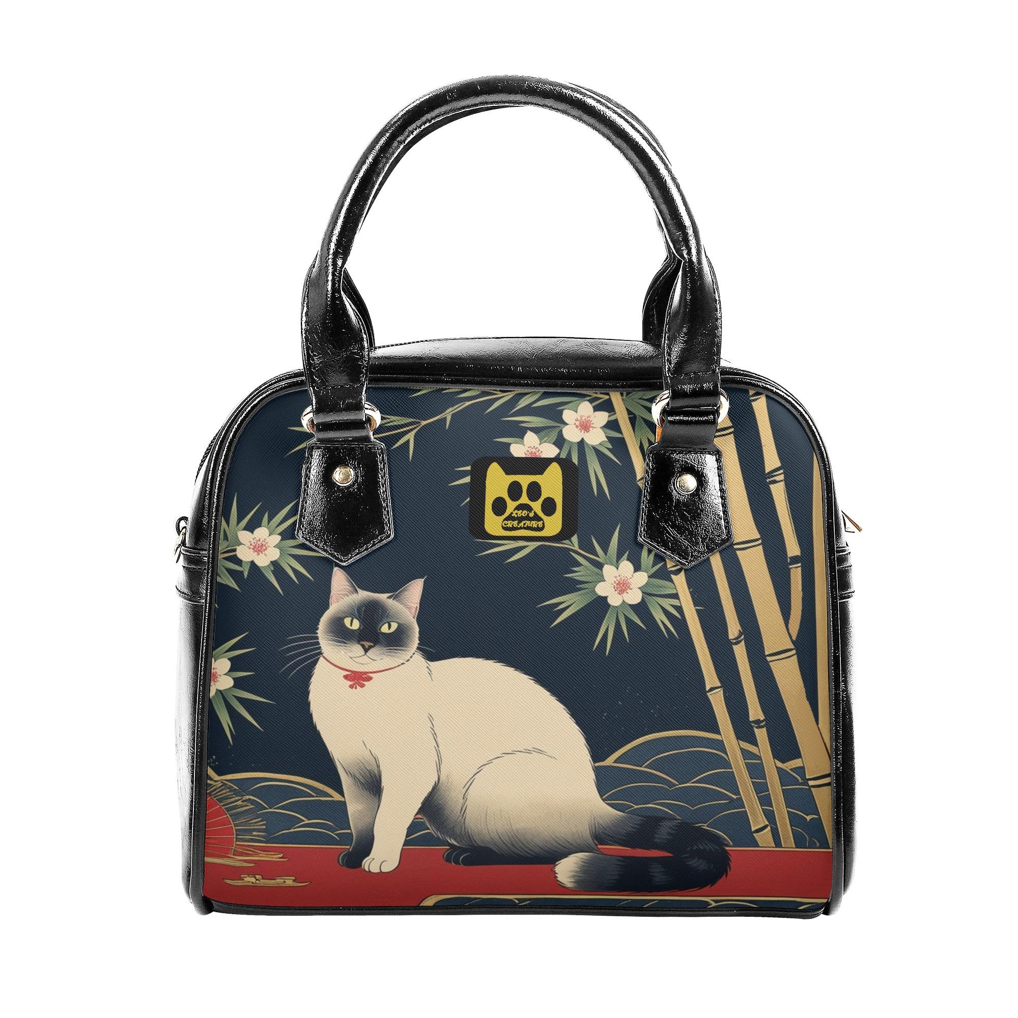 【直送品 同梱不可品】 まつたけうめねこ夜配色：シールポイント(2WAYショルダーバッグ) 2WAYショルダーバッグ レディース バッグ 動物 猫 ギフト 贈り物 普段使い leojiro24