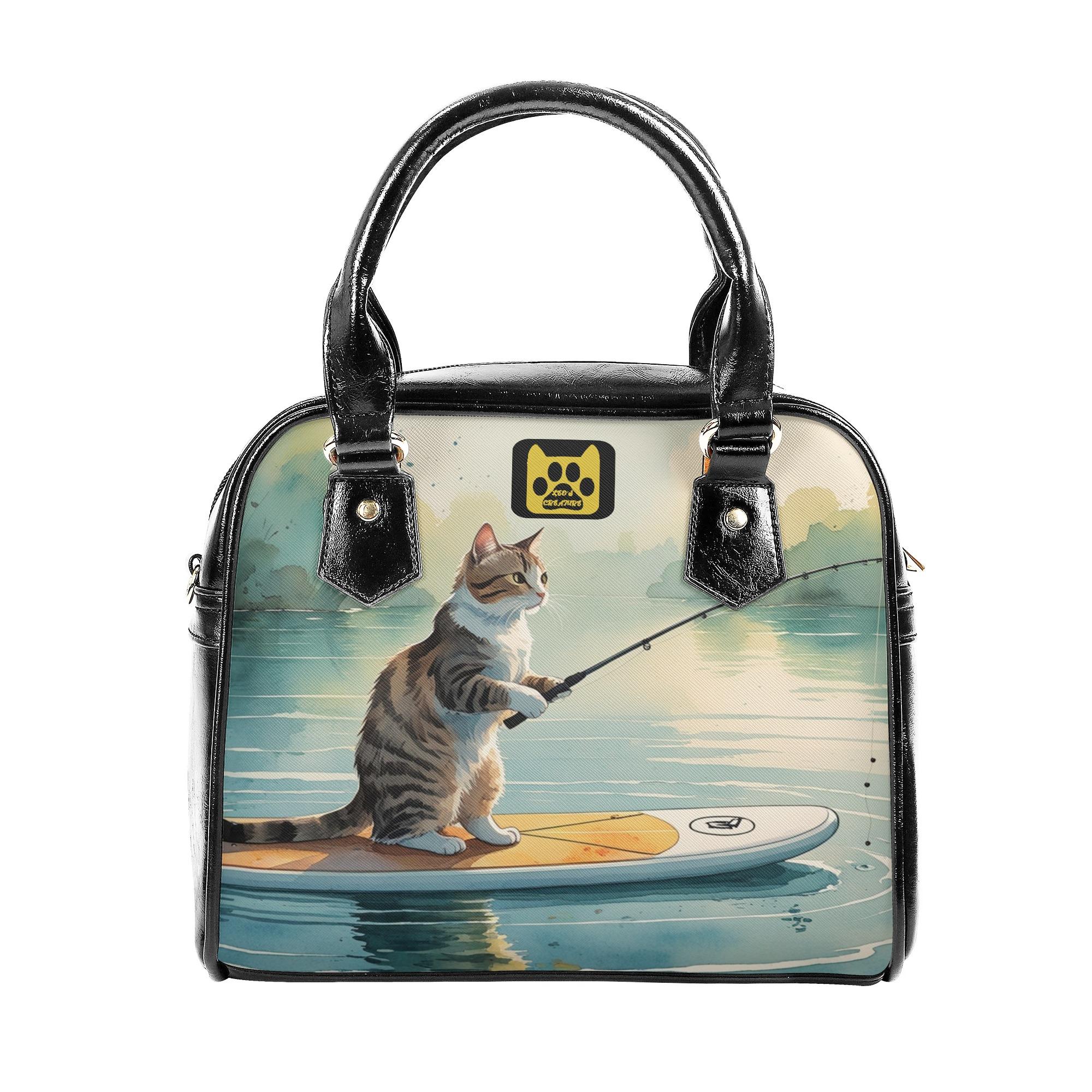 【直送品 同梱不可品】 SUPに乗った釣り猫 toratora(2WAYショルダーバッグ) 2WAYショルダーバッグ レディース バッグ 動物 猫 ギフト 釣り 贈り物 普段使い leojiro24 【返品キャンセル不可品】