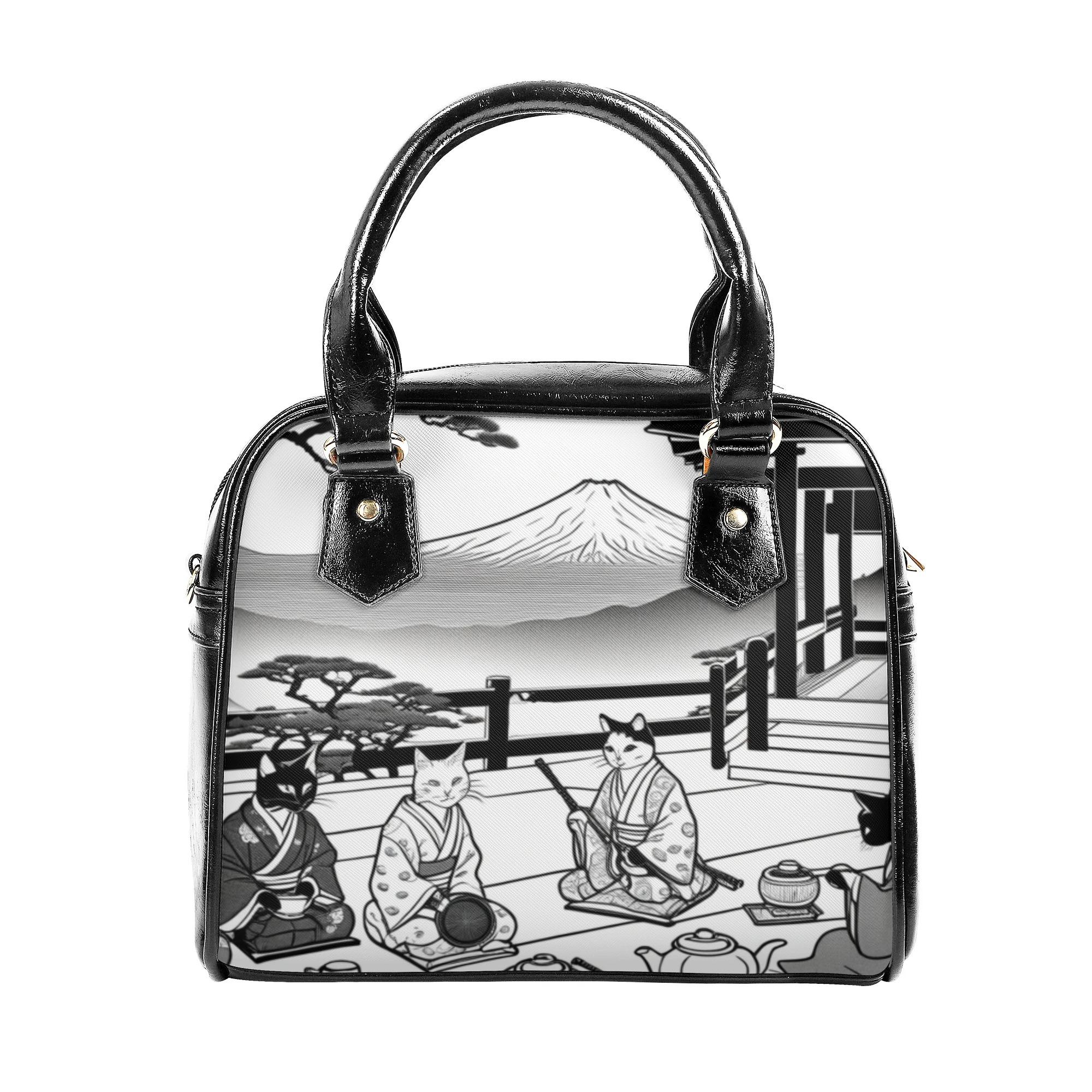 【直送品 同梱不可品】 日本への旅 ― 猫たちが静寂を発見(2WAYショルダーバッグ) 2WAYショルダーバッグ レディース バッグ 動物 猫 ギフト 贈り物 leojiro24 【返品キャンセル不可品】