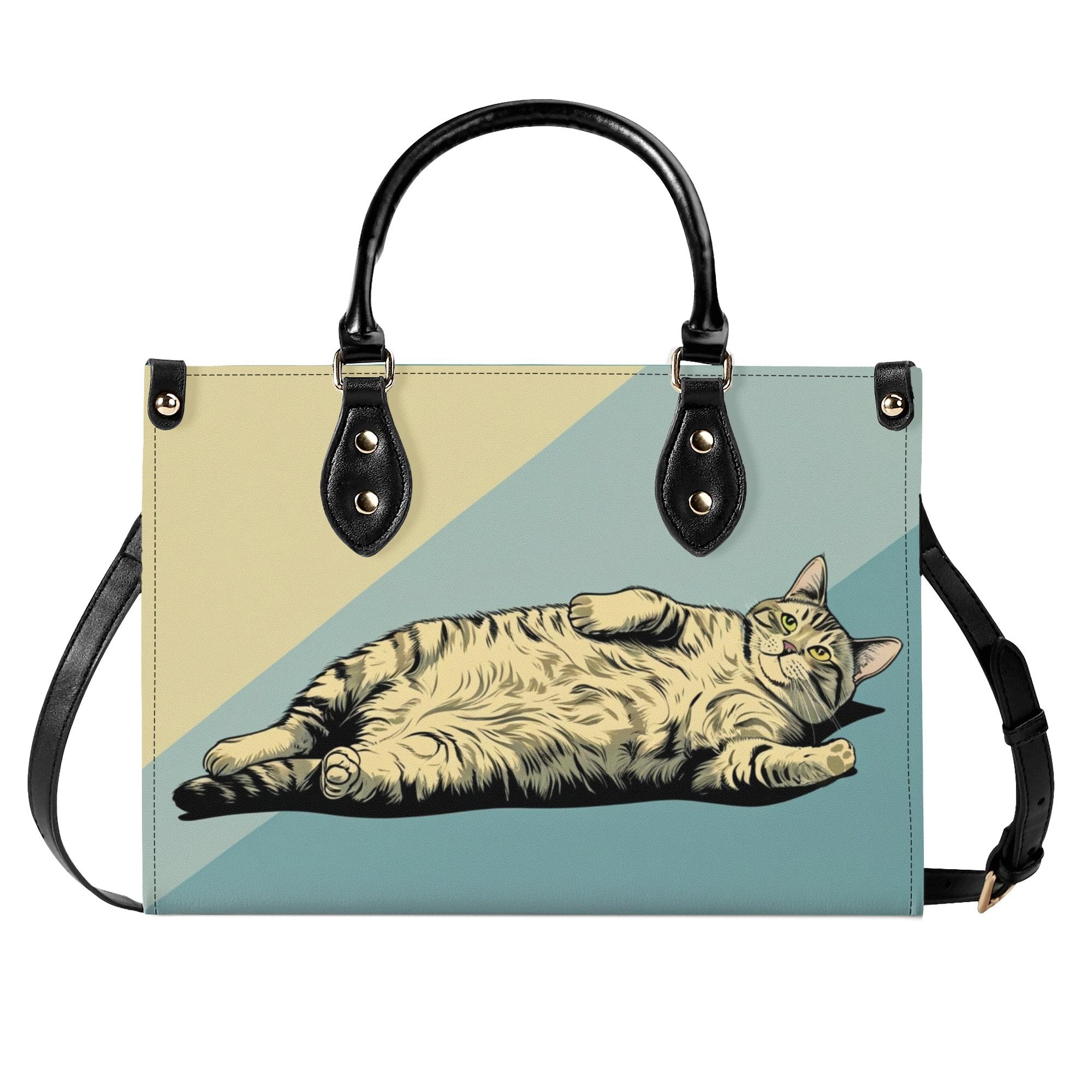 【直送品 同梱不可品】 極まりのチルキャット - ヴィンテージポップバイブス(本革ハンドバック) 本革ハンドバック レディース 御徒面子 毛の荒物 猫 差し上げ物 差し上げ物 普段使い走り leojiro24