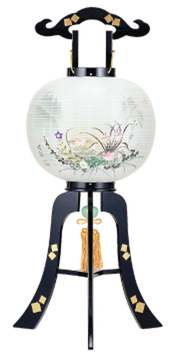 【直送品・大感謝価格】行灯提灯 絹二重張り 光琳 約33&times;84cm 1800g｜ロミオニ防災グッズ保存水や食の店