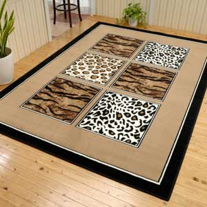 【直送品・大感謝価格 】 ベルギー製カーペット アニマルデザイン 160×230cm 代引不可・同梱不可・返品キャンセル・割引不可 じゅうたん ヒョウ柄 クール ゴージャス デザイン インテリア アイテム送料無料|ロミオニ防災グッズ保存水や食の店