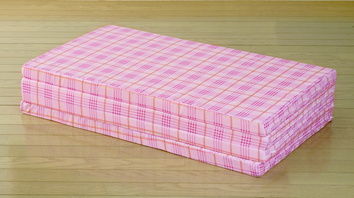 【直送品】四つ折バランスマットレス S 40mm厚 ピンク系/ブルー系 91×191×4cm【ヘルシ価格】インテリア 寝具 敷布団 安眠グッズ