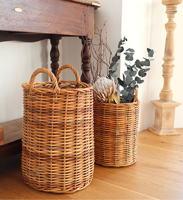 【直送品】トールバスケット Lサイズ THE AROROG アラログ 90910023 φ280×H440mm Creer 2024 NEW ITEM CATALOGUE 20【ヘルシ価格】インテリア 家具 収納家具 バスケット 見せる収納
