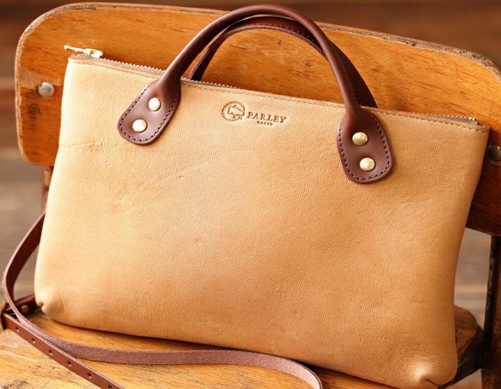 【直送品】鹿革(エルク)使用 2wayポーチ 持ち手あり FE-69 キャメル/レッドブラウン/レッド/ブラック/カーキ/ネイビー/パープル【ヘルシ価格】ファッションアイテム バッグ かばん ショルダーバッグ