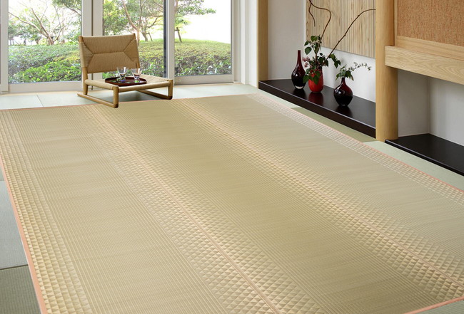 【直送品】紋織 平山 4.5畳 約261x261糎 4.5kg 国産い草100％【銀行割引不可品】室内装飾 引っ敷き つや消し 引っ敷き 夏用敷き物